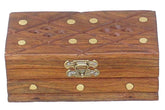 handmade Traditional Jewelrybox Brown Gold Hand-made RECTANGLE WOOD Jewelry Box